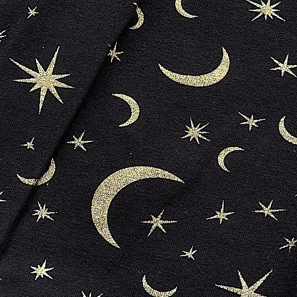 No Boundaries size Xl black leggings with gold metallic moons & stars EUC - Picture 4 of 11